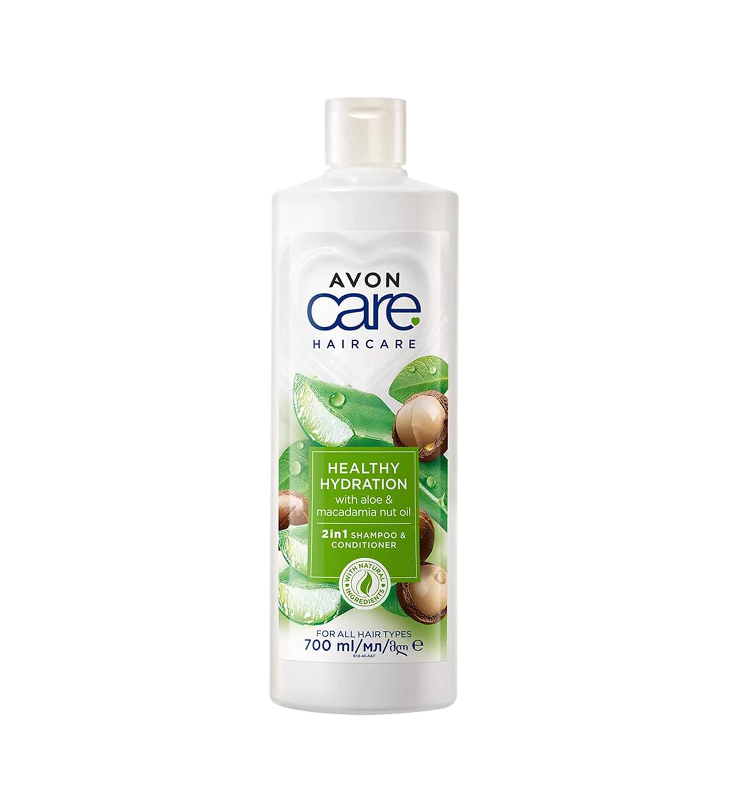 Avon Care Healthy Hydration 2-in-1 Shampoo & Conditioner with Aloe Vera & Macadamia Nut Oil - 1 Bottle - Buy Online on GoSupps.com
