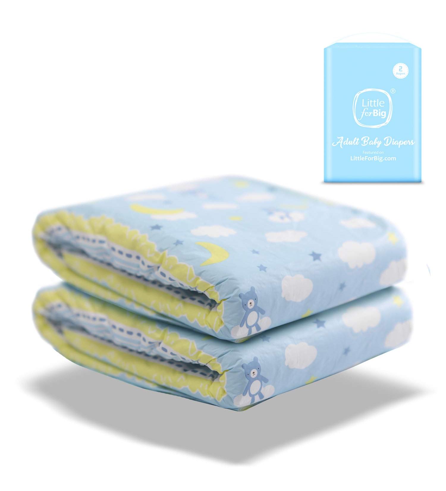 LittleForBig Printed Adult Brief Diapers | ABDL 2 Pack - Little Dreams LL in Blue | Shop Now - Buy Online on GoSupps.com