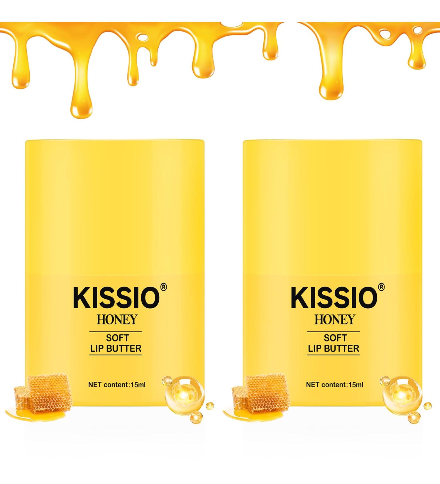 KISSIO Honey Lip Butter Set Lip Balm with 1000 ppm Propolis Extract Ceramide AP and Phytosphingosine Long-lasting Moisture and Nourishe Lips Lip Lines Care - Buy Online on GoSupps.com