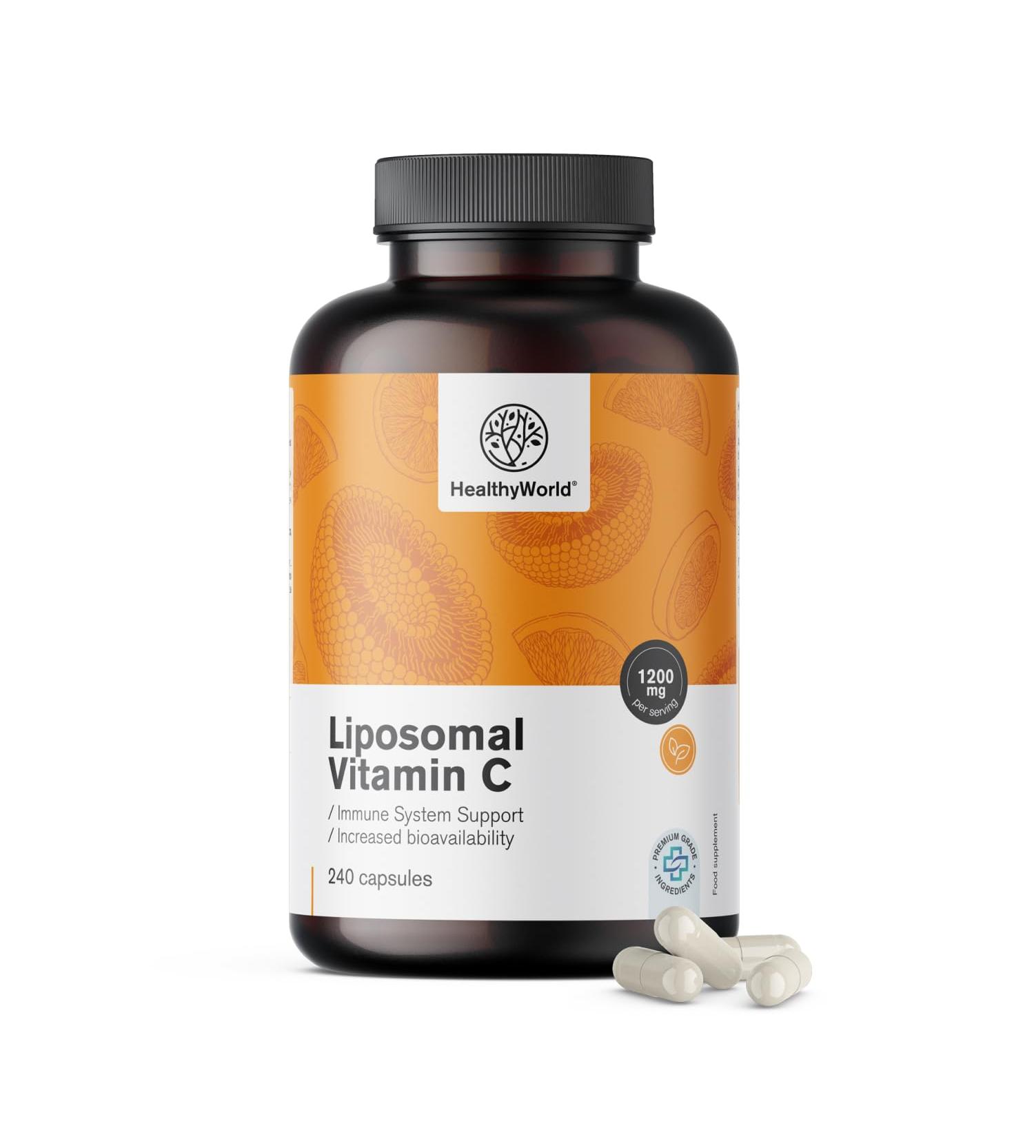 Be Healthy Group doo Liposomal Vitamin C 1200mg 240 Vegetable Capsules 1200mg Vitamin C per day with Rosehip and Sunflower Phospholipid Complex 4month supply - Buy Online on GoSupps.com