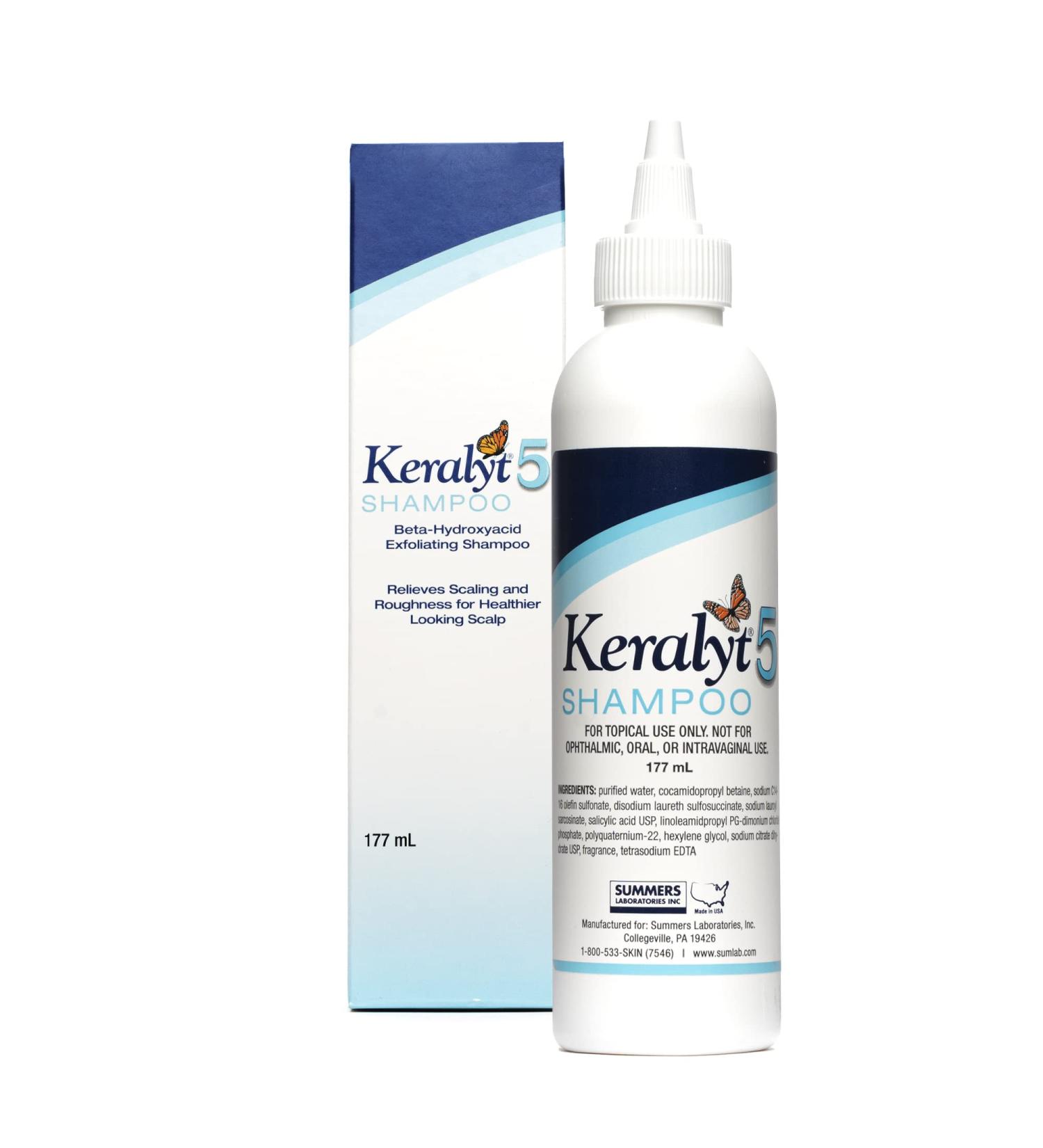Keralyt 5 Anti-Dandruff Shampoo - Max Strength 5% Salicylic Acid for Scalp Build-Up Clearing and Relief from Dandruff, Psoriasis, Seborrheic Dermatitis, Dryness, and Itchiness - Buy Online on GoSupps.com