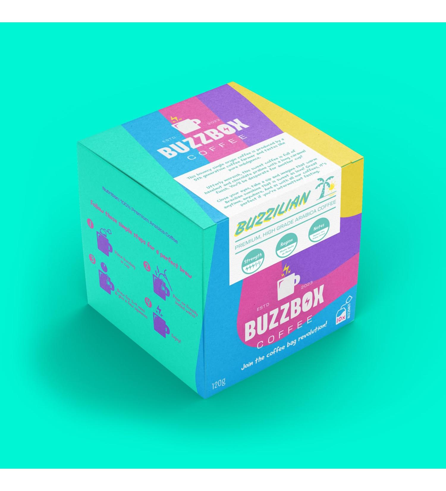 Buzzbox Coffee Bags (Buzzilian) - Buy Online on GoSupps.com