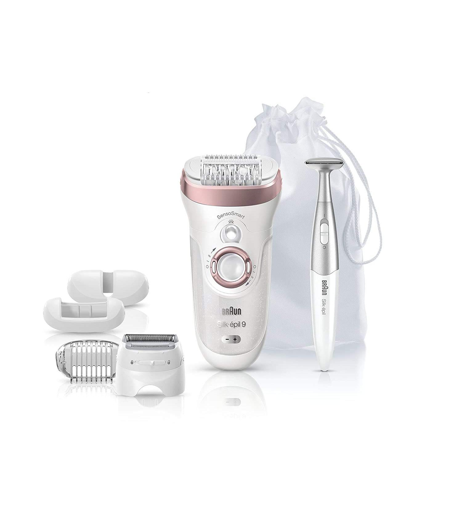 Braun Silk-أ©pil 9 9-890 Women's Facial Hair Removal, Bikini Trimmer & Shaver - Cordless, Wet & Dry with 7 Extras - Buy Online on GoSupps.com