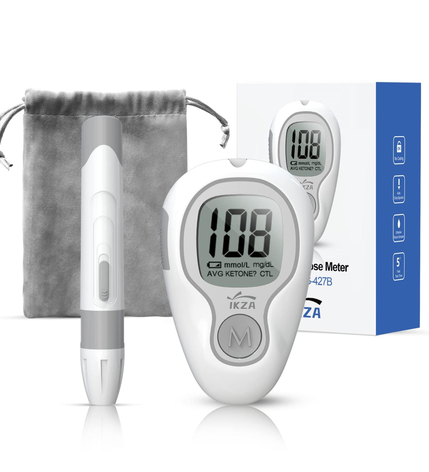 IKZA G-427B Blood Glucose Monitor & Lancing Device - Diabetes Testing Glucometer Machine - Buy Online on GoSupps.com