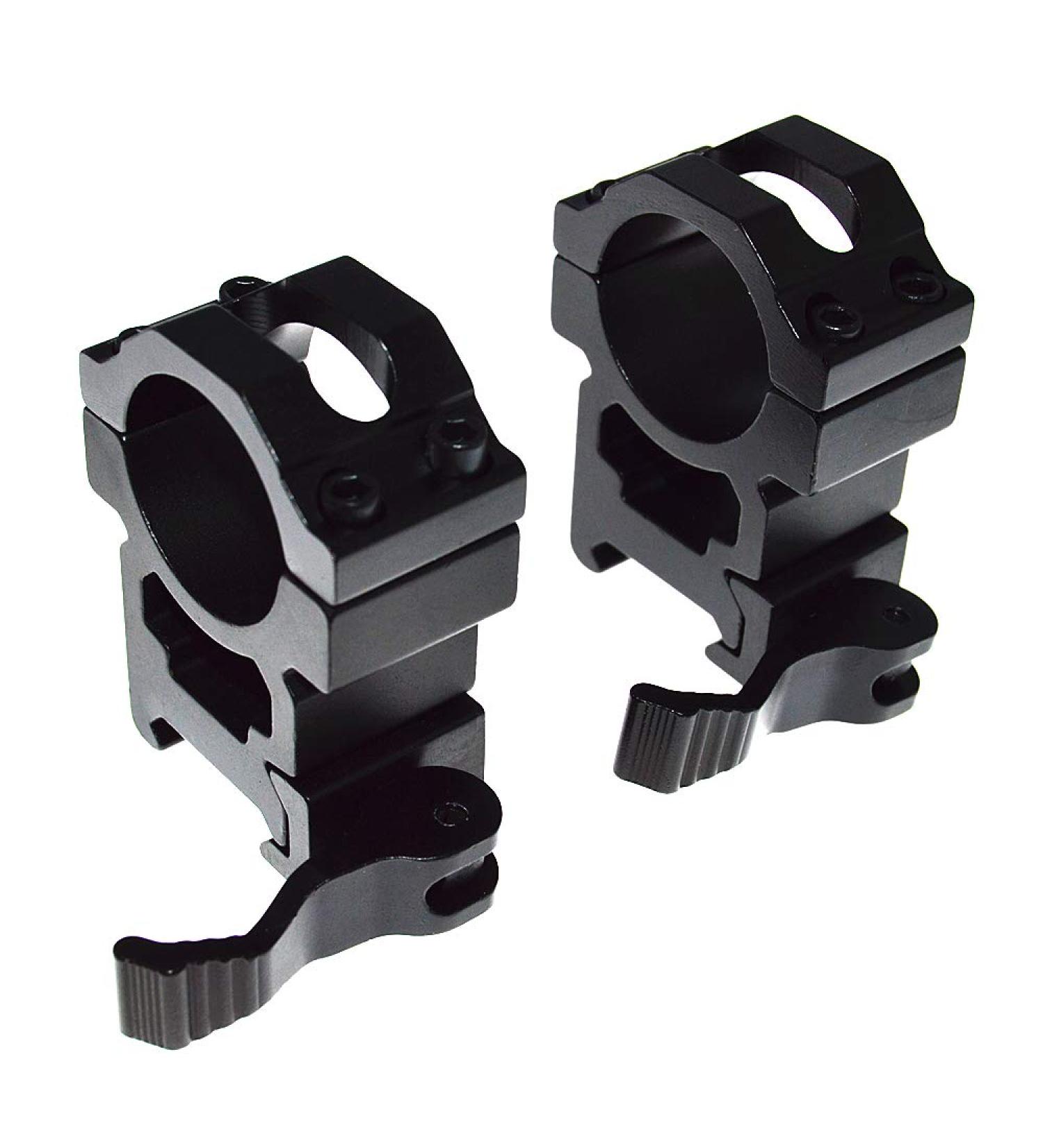 FIRECLUB 2pcs Quick Release Scope Rings Mounts - 1 Inch (25.4mm) Picatinny/Weaver Compatible for Precision Shooting - Buy Online on GoSupps.com
