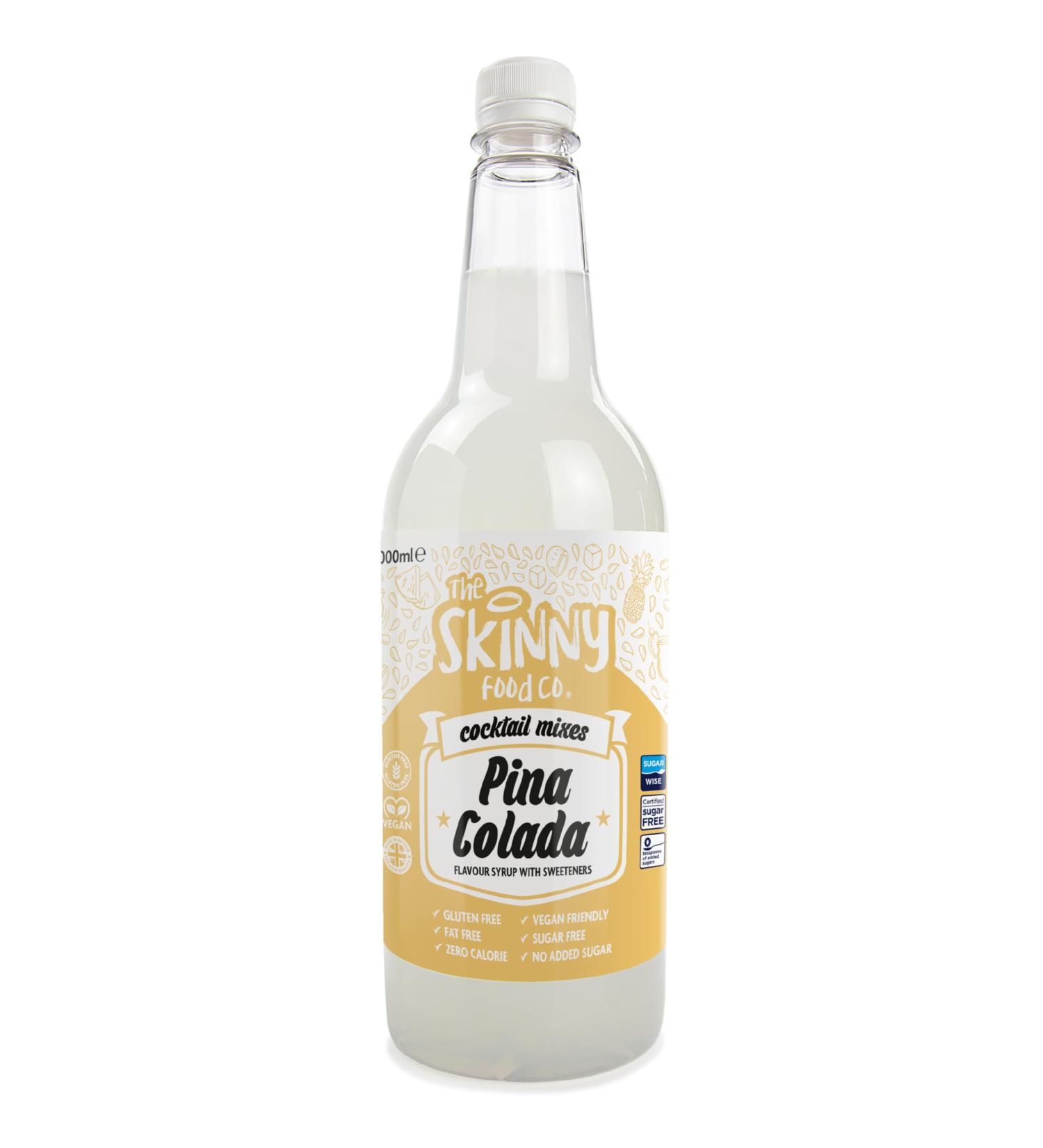 Skinny Food Co Sugar-Free Pina Colada Martini Skinny Cocktail Mixer 1 Litre - Low Calorie 0g Sugar - Vegan Gluten-Free & Keto Friendly - Tropical flavour with Mango Passion Fruit & Orange - Buy Online on GoSupps.com