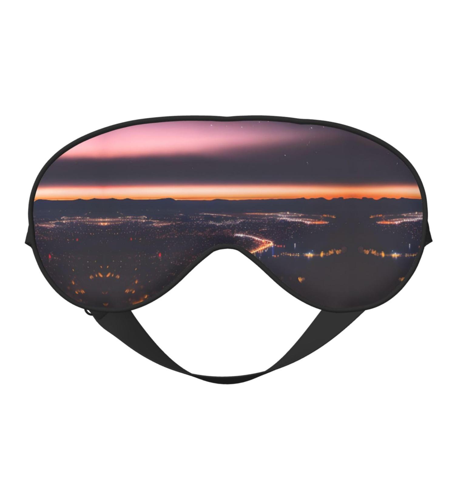 SSIMOO Night Sky Print Eye Mask - Double-Sided Soft Light Blocking for Better Sleep | International Shipping - Buy Online on GoSupps.com