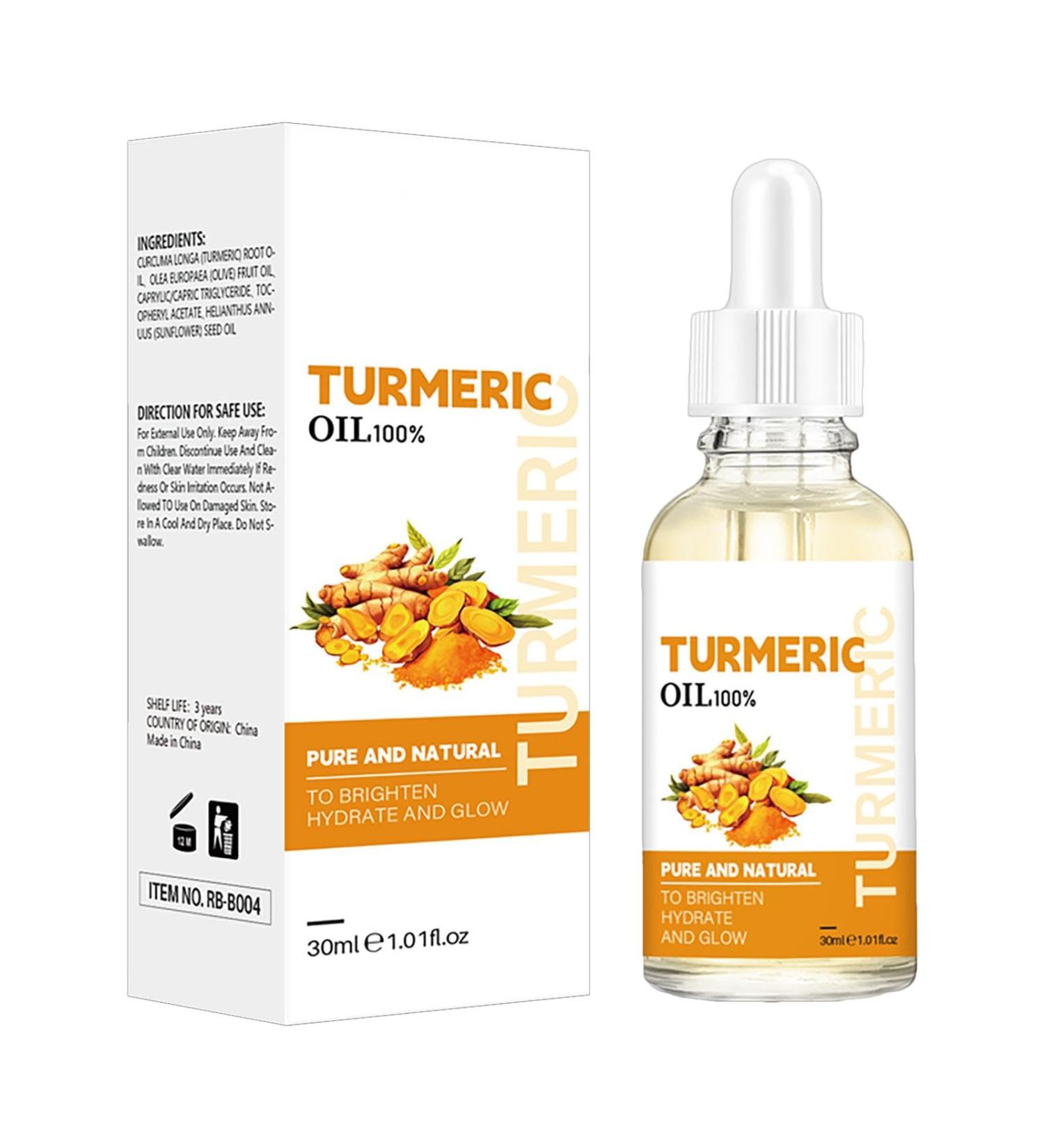 Turmeric Brightening Oil - Skin Brightening Face Essence Turmeric Drops 30ml Non Greasy Natural Facial Skin Care Essence with Dropper Facial Oil Enhancer: for Dehydrated or Dry Skin - Buy Online on GoSupps.com