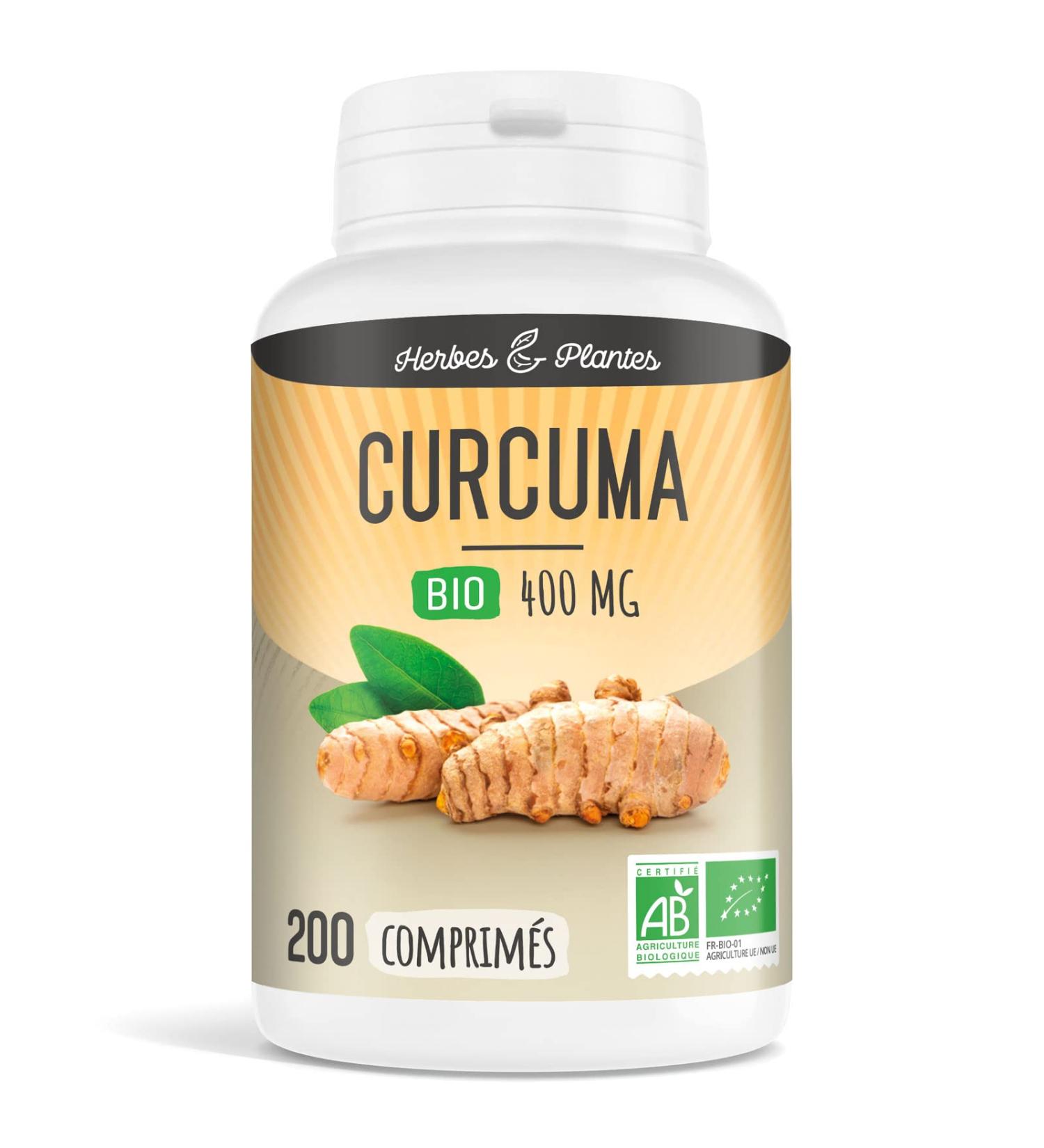 Herbs & Plants Organic Turmeric 200 Tablets 400 mg 1 Unit (Pack of 1) - Buy Online on GoSupps.com