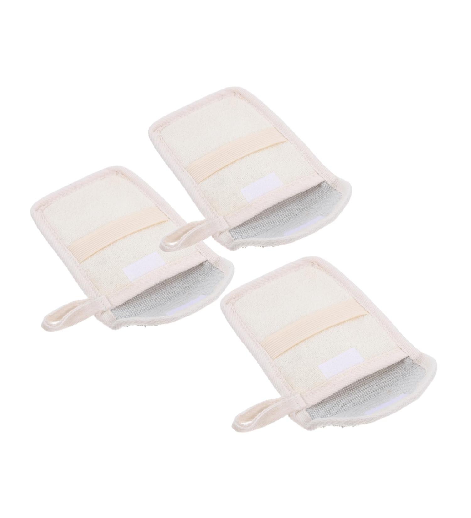 VINTORKY 3pcs Handmade Soap Storage Bag Face Soap Bath Sponges Shower Soap Holder And Acid Soap Black Flax - Buy Online on GoSupps.com