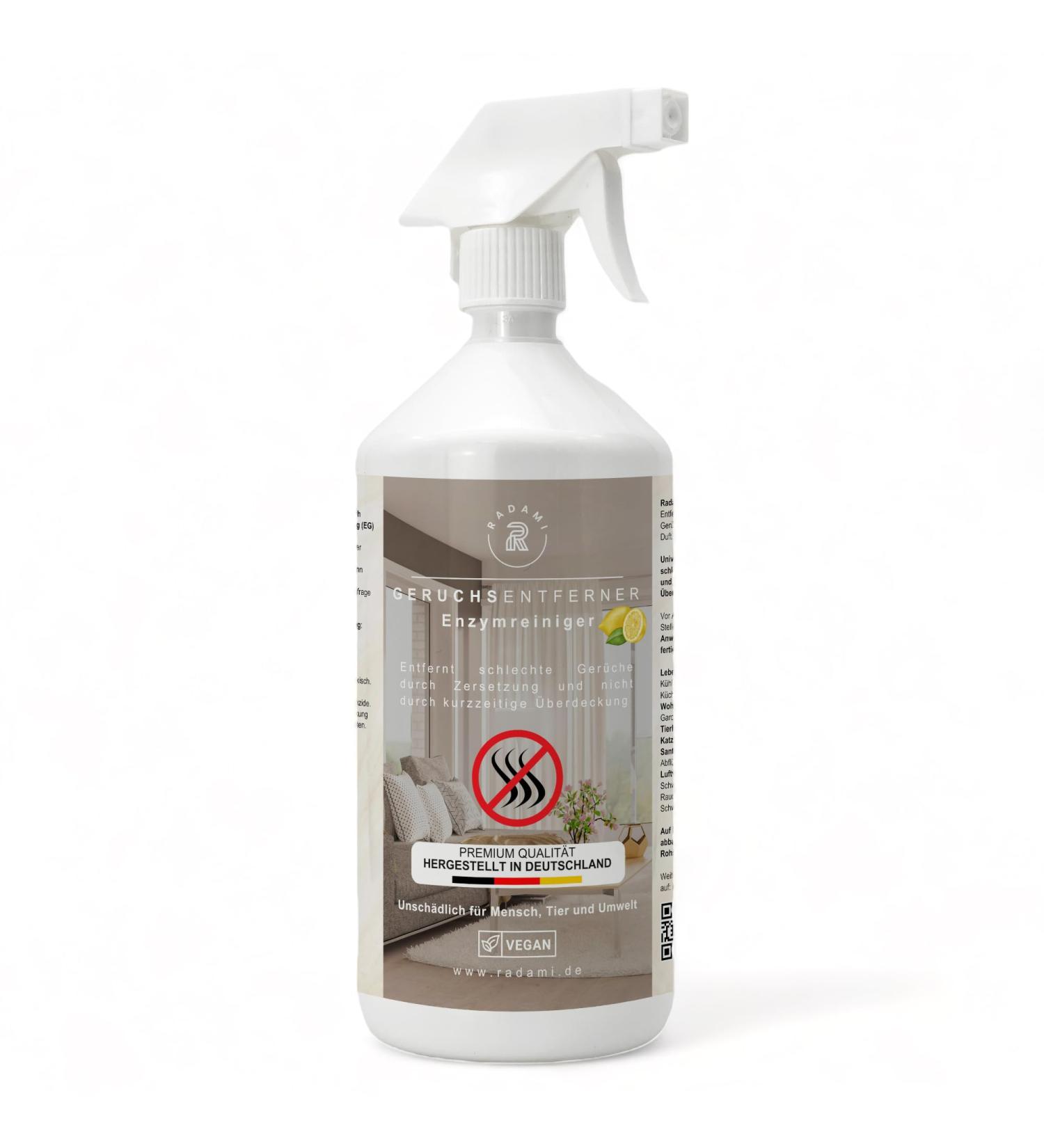 Odor Remover Enzyme Cleaner 1000ml - Eliminate Cat & Dog Urine Smells from Toilets Fabrics Sofas & Carpets - Buy Online on GoSupps.com