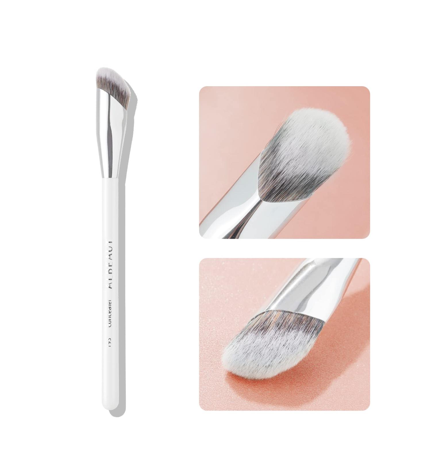 Small Angled Concealer Brush for Under Eye Makeup & Face Blending - Vegan Professional Makeup Tool - Buy Online on GoSupps.com