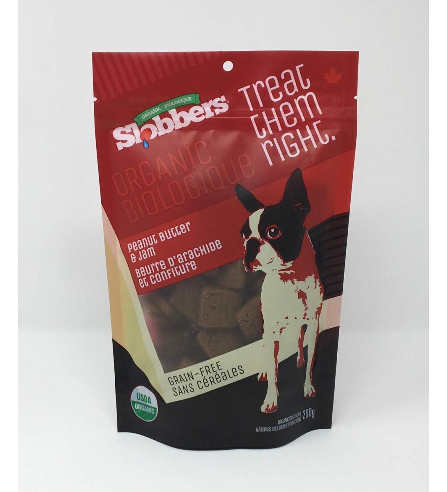 Slobbers Organic Dog Treats - Peanut Butter and Jam - 200g - Buy Online on GoSupps.com