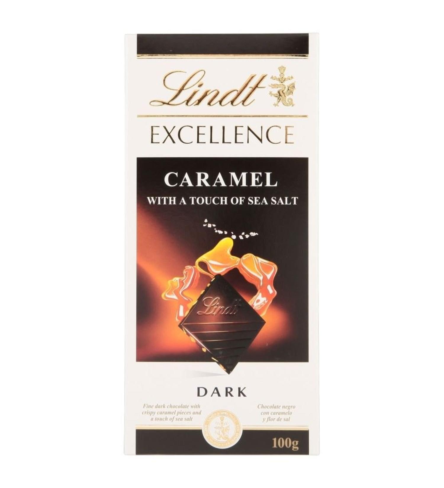 Lindt Excellence Dark Chocolate - Caramel & Sea Salt (100g)