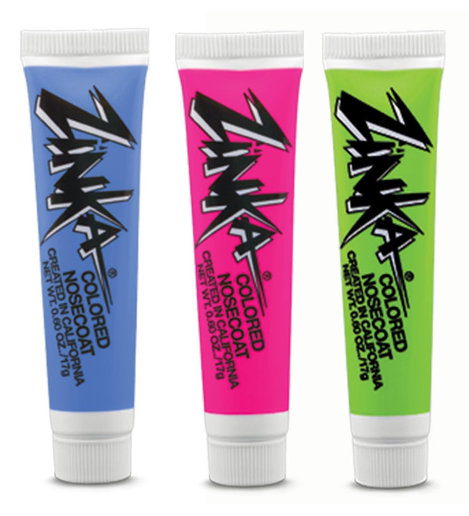 Zinka Colored Nosecoat Zinc Oxide 3 Pack Bundle - Water Resistant Sunscreen in Blue Pink & Green - 0.6 oz Tubes for International Shipping - Buy Online on GoSupps.com
