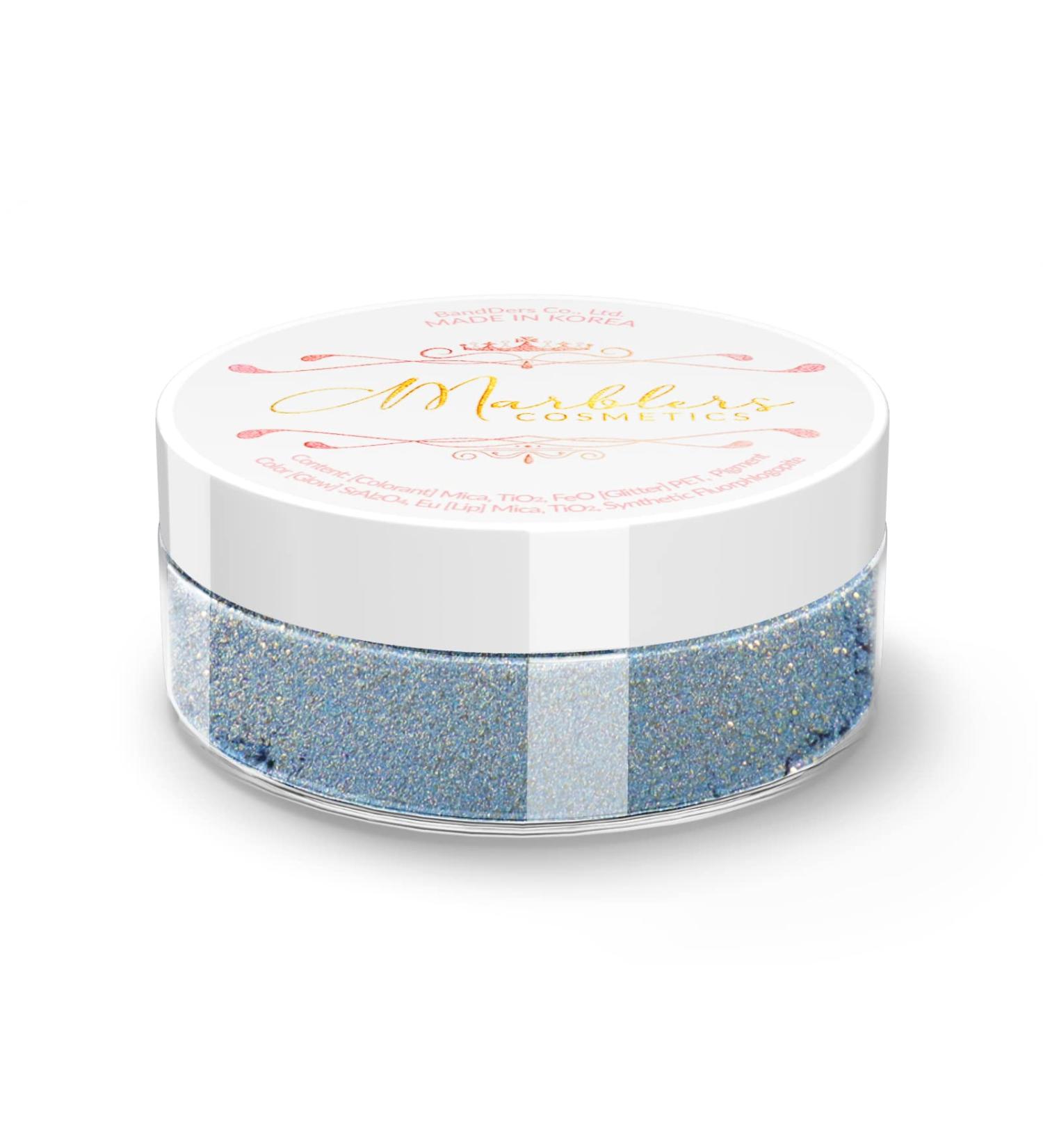 MARBLERS Glica Starry Night Blue Glittery Mica Powder 0.14oz - Non-Toxic Vegan Cruelty-Free Makeup for Festival, Rave & Party - Buy Online on GoSupps.com