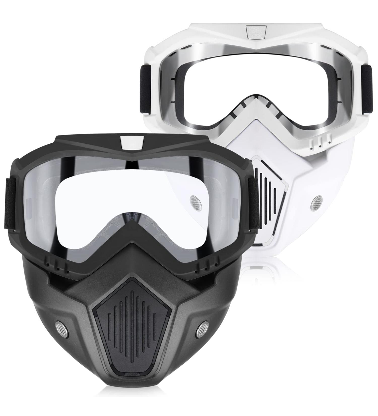 YScare 2 Pack Tactical Masks for Nerf Rival Blasters - Kids Airsoft Mask for Shooting Games, Cycling, Cosplay - White+Black - Buy Online on GoSupps.com