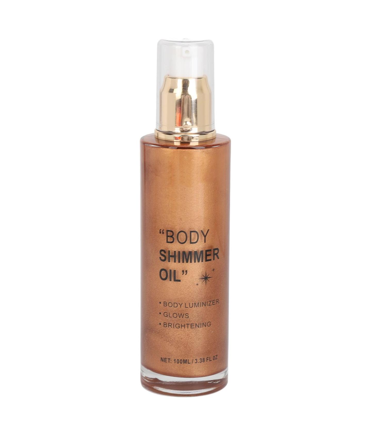 Face Body Luminizer Non Body Highlighter Oil 100ml Long Lasting Skin Moisturizing for Cheek Collarbone Shoulder (Golden Bronze) - Buy Online on GoSupps.com