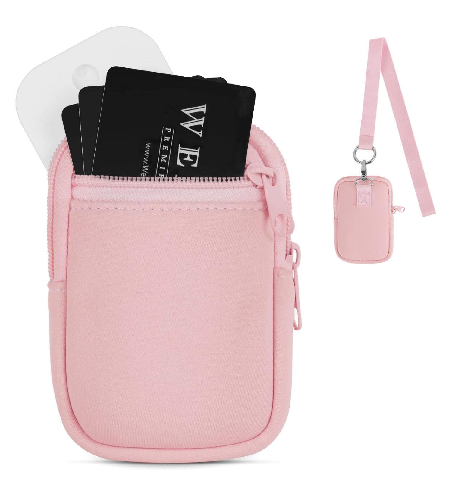 2 in 1 Zippered Pouch for Touchland Power Mist | Hand Sanitizer Case with Mini Pocket & Strap | Pink Travel Accessory for Women & Men - Buy Online on GoSupps.com