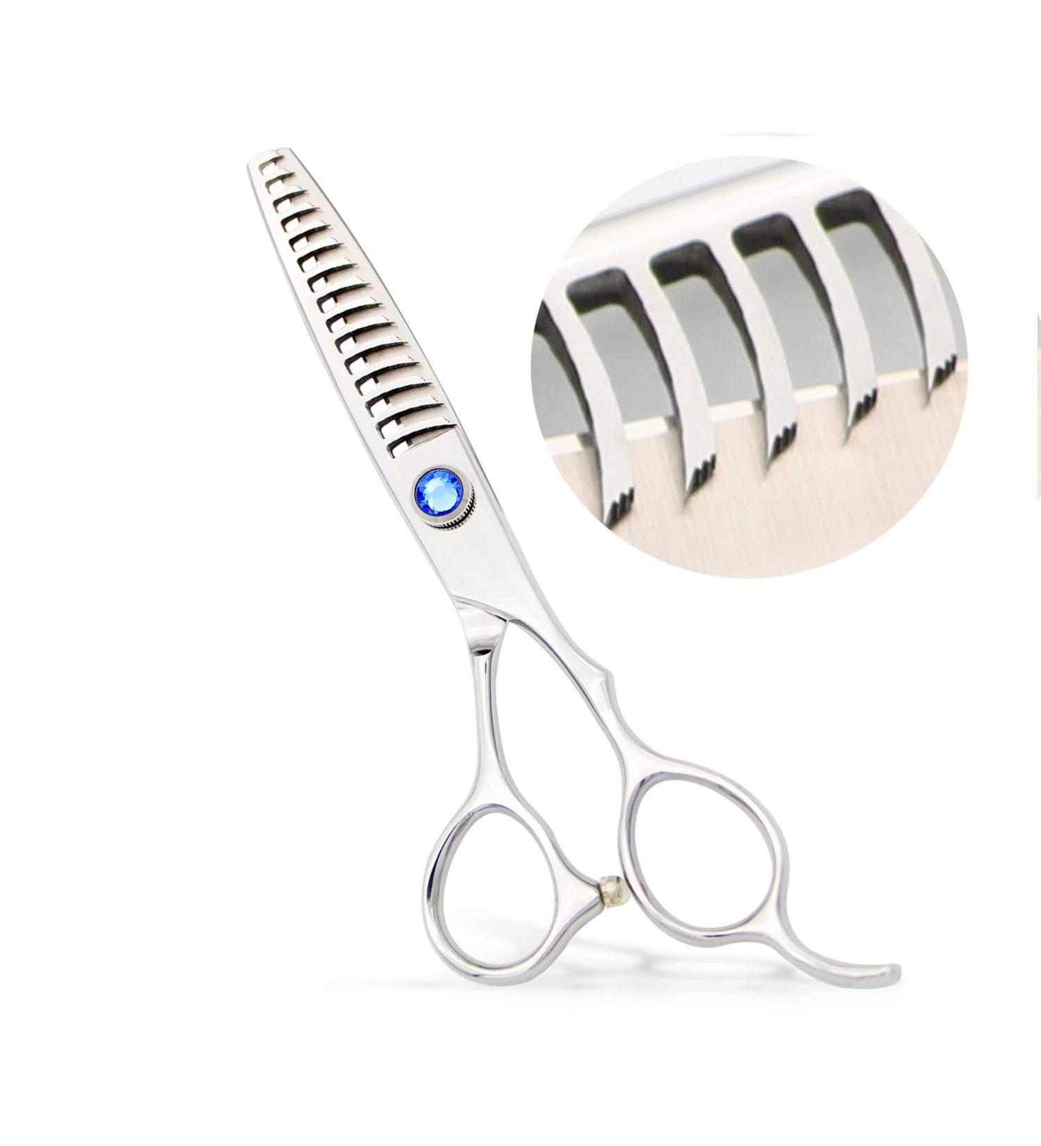 MISSUM 6.5 Professional Texturizing Scissors - Japanese Stainless Steel Blue - Buy Online on GoSupps.com