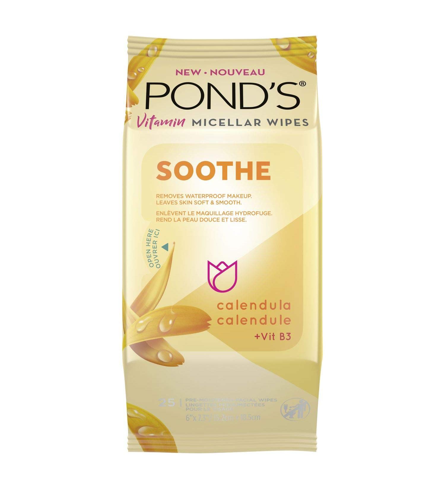 Pond's Face Ponds Soothe Facial Wipes 25 Count - Buy Online on GoSupps.com