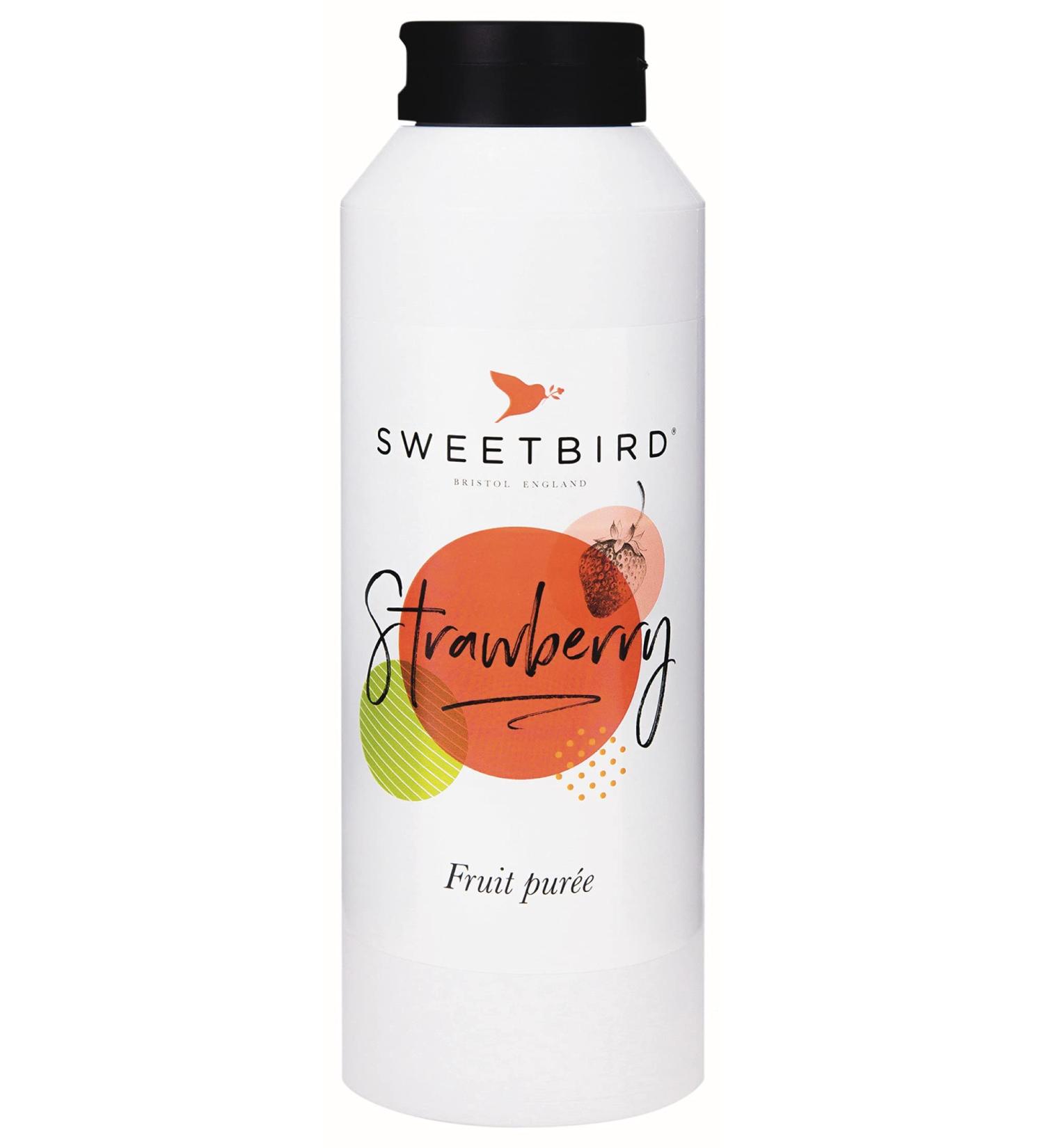 Sweetbird Strawberry Puree (1 Litre) - Vegan-Friendly | Shop Now - Buy Online on GoSupps.com