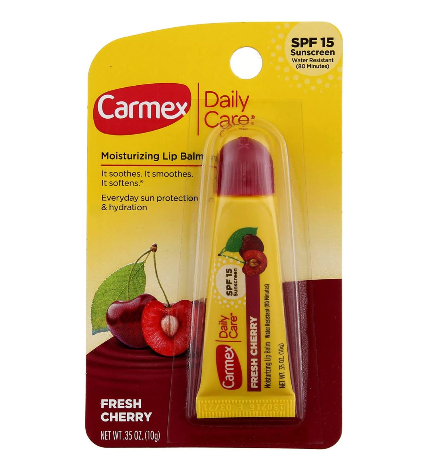 Carmex Click-Stick Moisturizing Lip Balm SPF 15 Cherry 0.15 oz (Pack of 2) - Hydrating Balm with Sun Protection - Buy Online on GoSupps.com