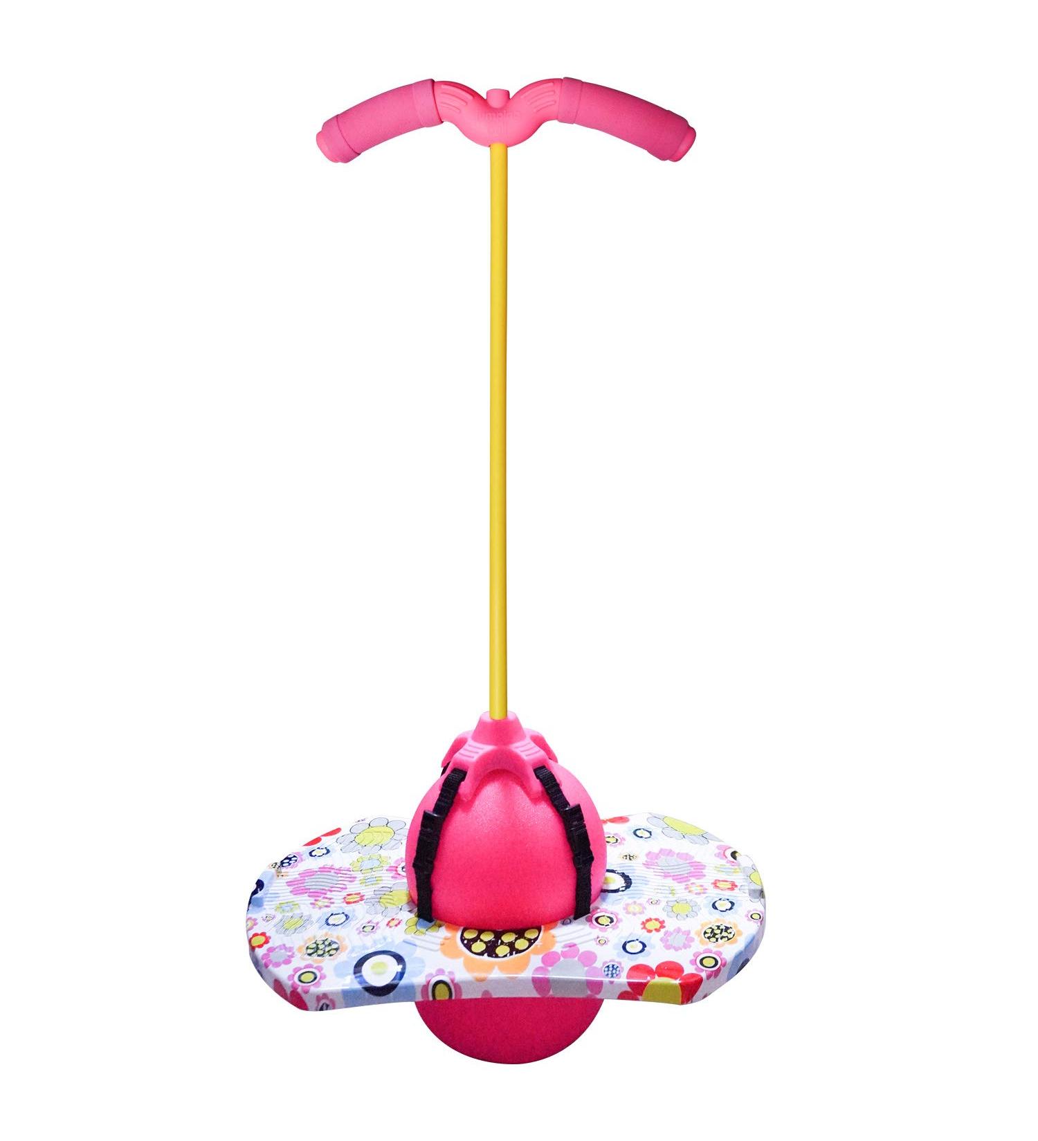Willingfun Pogo Ball with Handle - Pogo Jumper for Kids Ages 6 & Up | Includes Pump and Grip Deck | Great Gift - Pink - Buy Online on GoSupps.com