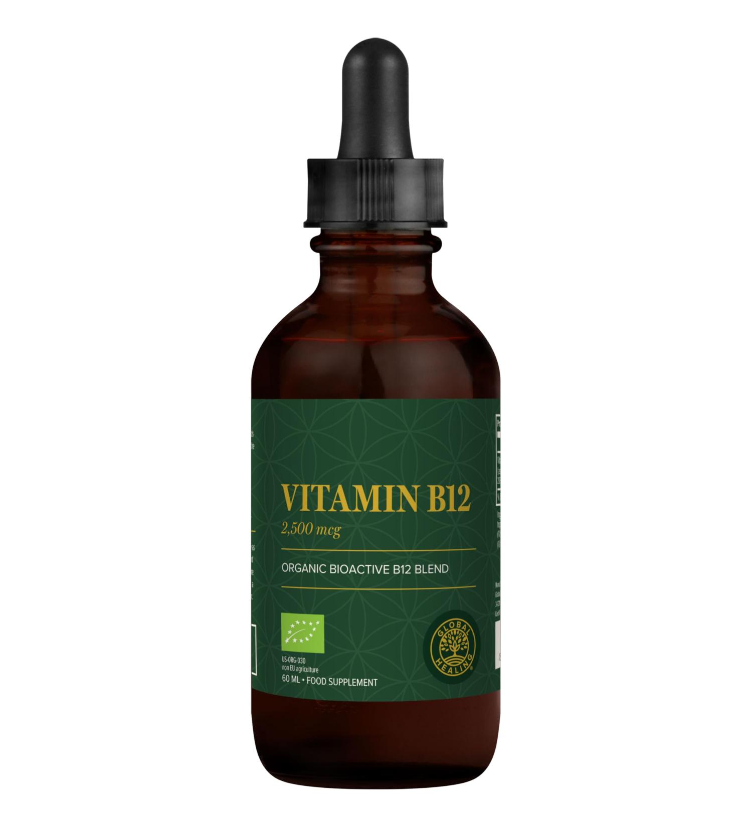 Global Healing Center VeganSafe B12 - Organic Methylcobalamin & Adenosylcobalamin Blend | 60ml - Buy Online on GoSupps.com