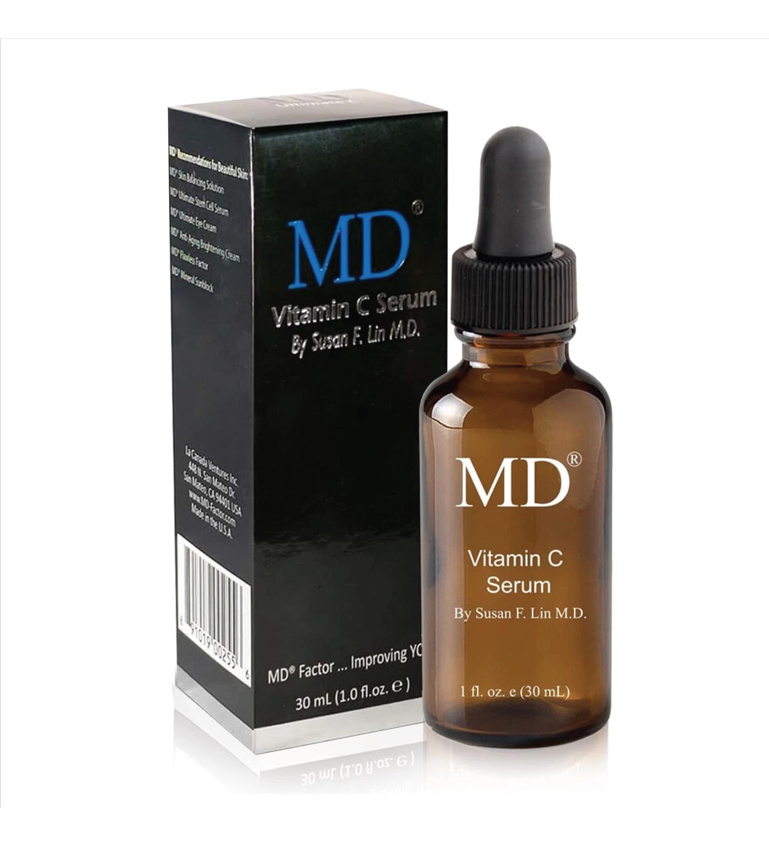 MD Factor Face Serum - Anti-Aging Vitamin C Serum for Face & Body | Reduces Fine Lines Wrinkles Dark Spots & Boosts Collagen - Buy Online on GoSupps.com
