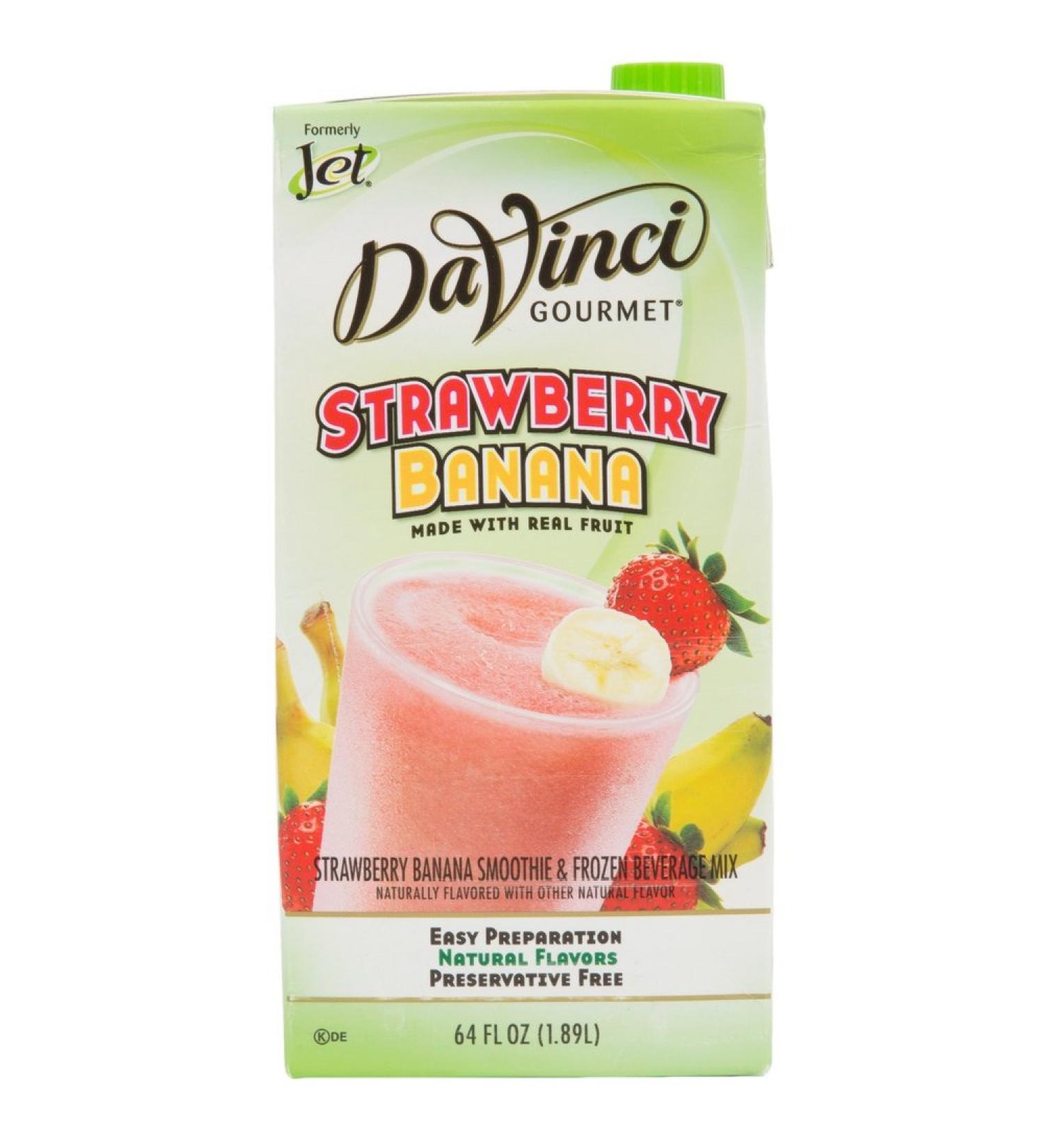 Jet Tea Strawberry Banana Smoothie Mix 64oz - Pack of 1 | Rich and Creamy Blend - Buy Online on GoSupps.com