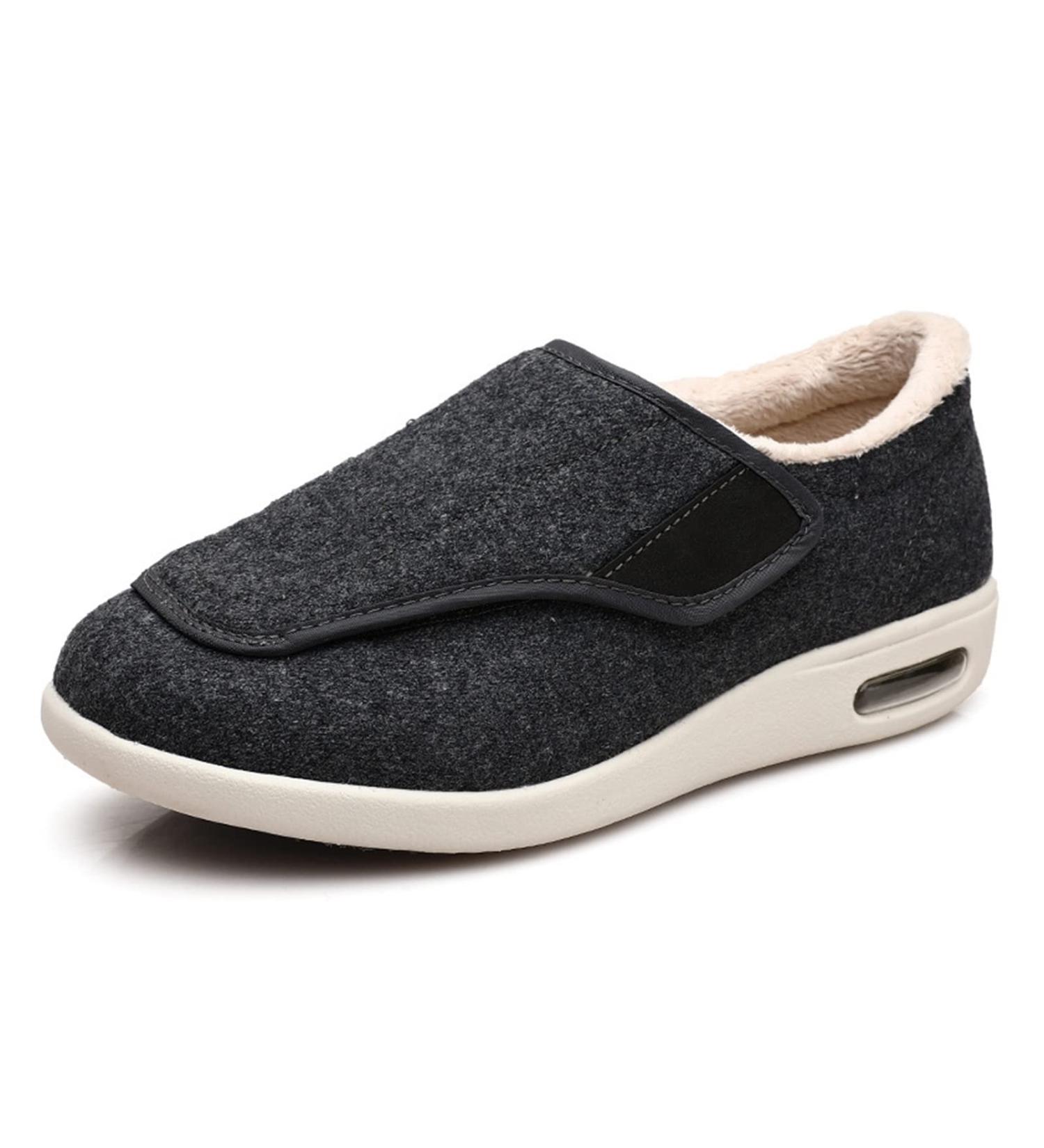 Unisex Edema Shoes - Comfortable Orthopedic Diabetic Footwear for Swollen Feet - Extra Wide Width with Anti-Slip Sole - Grey - Size 8 - Buy Online on GoSupps.com