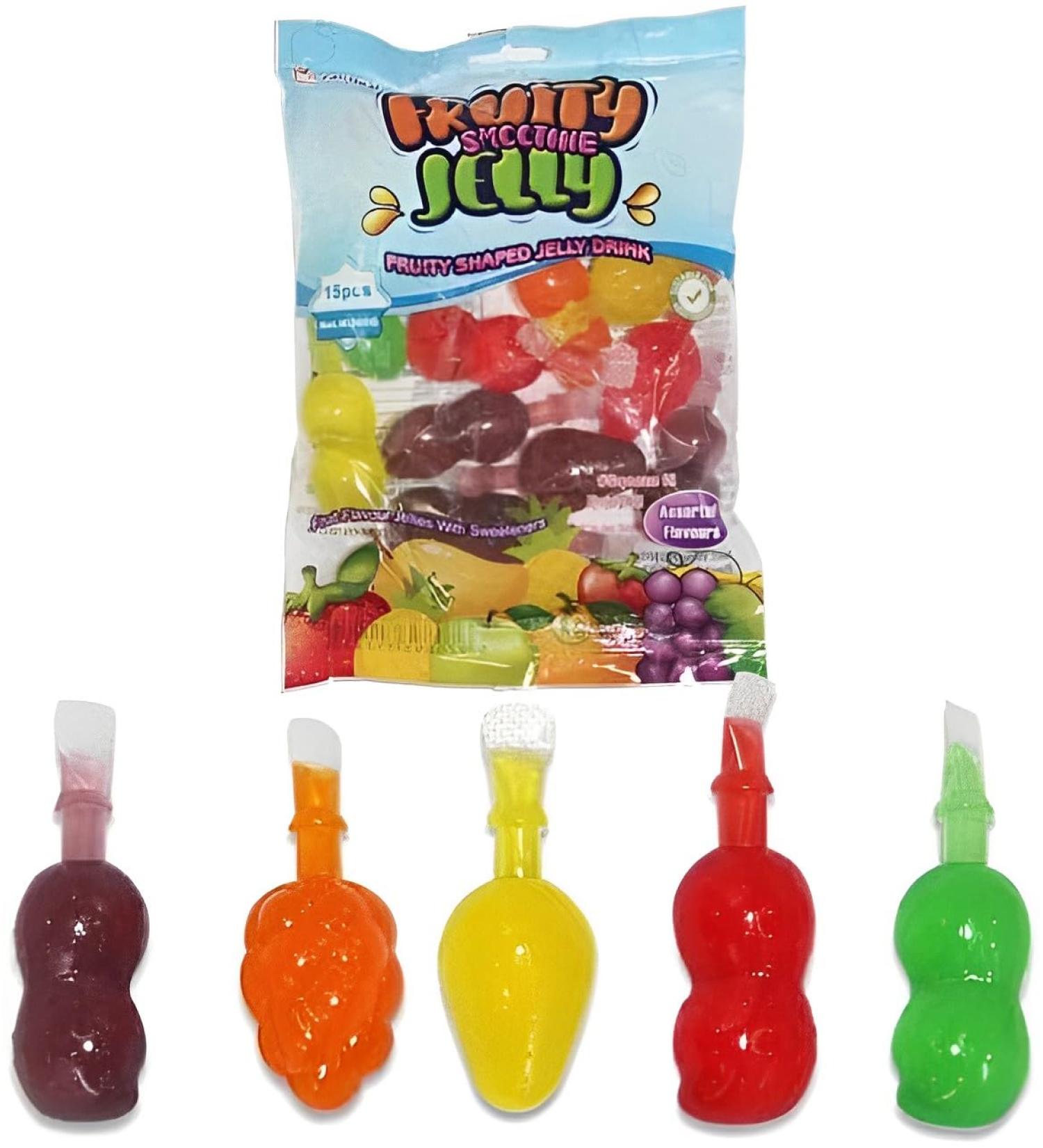 TikTok 15pc Candy trending viral sweets and delights Fruit Pops Jelly 300 GRAMS for Children and Adults Lollies with Crazy Candy Fruit Tik Tok Challenge fruity 15 Pcs - Buy Online on GoSupps.com