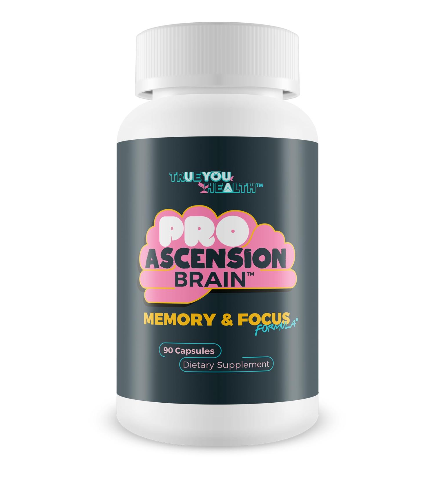 Pro Ascension Brain - Memory & Focus Formula - Cognitive Support Brain Supplement - Advanced Nootropic Brain Booster Pills for Enhanced Mental Performance Memory Concentration & Focus - Buy Online on GoSupps.com
