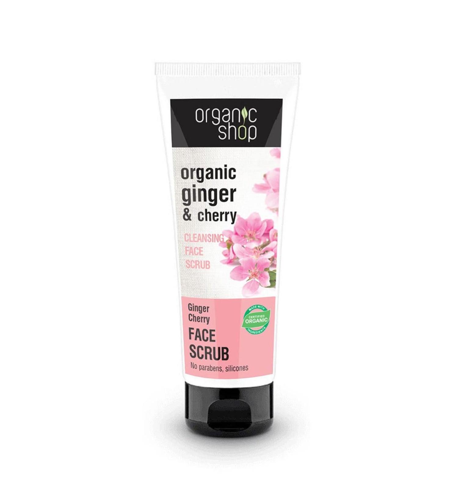 Organic Shop Organic Shop Oczyszczaj cy peeling do twarzy Ginger Cherry Organic Shop
