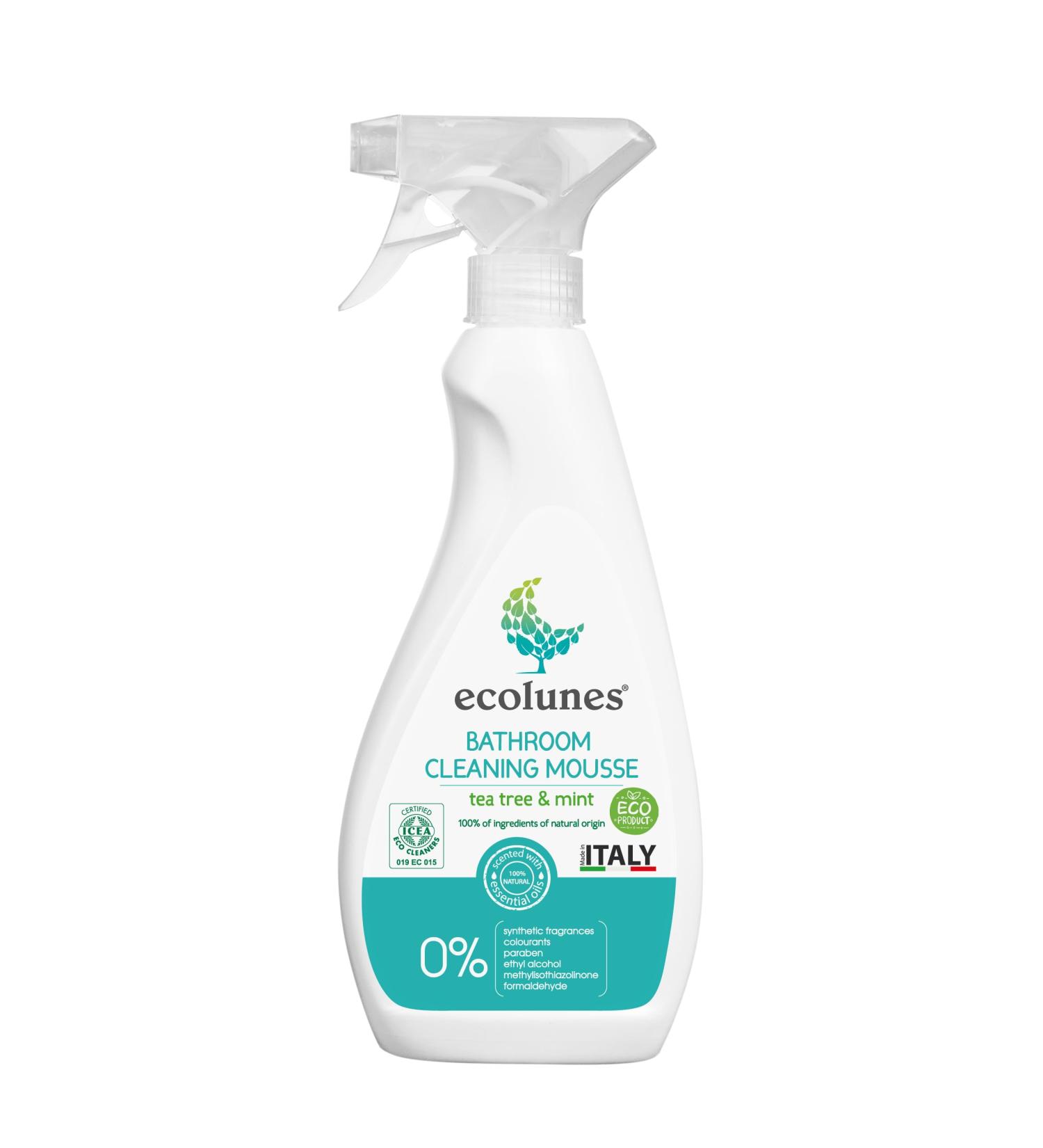 Ecolunes Tea Tree & Mint Bathroom Cleansing Foam. 100% natural ingredients - Buy Online on GoSupps.com