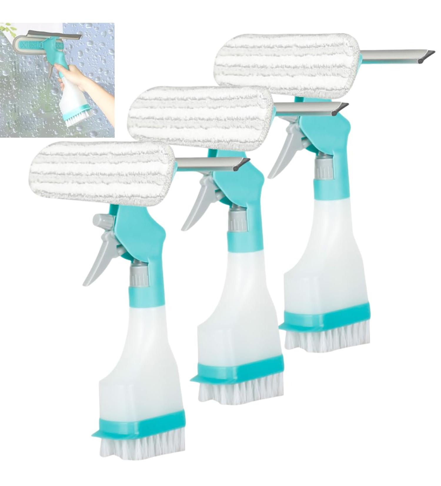 4 in 1 Scraper Spray and Brush Multifunctional 4 in 1 Cleaning Tool Multifunctional Double-Sided Window Cleaning kit Multifunctional Double-Sided Window Cleaning Scraper 3pcs - Buy Online on GoSupps.com