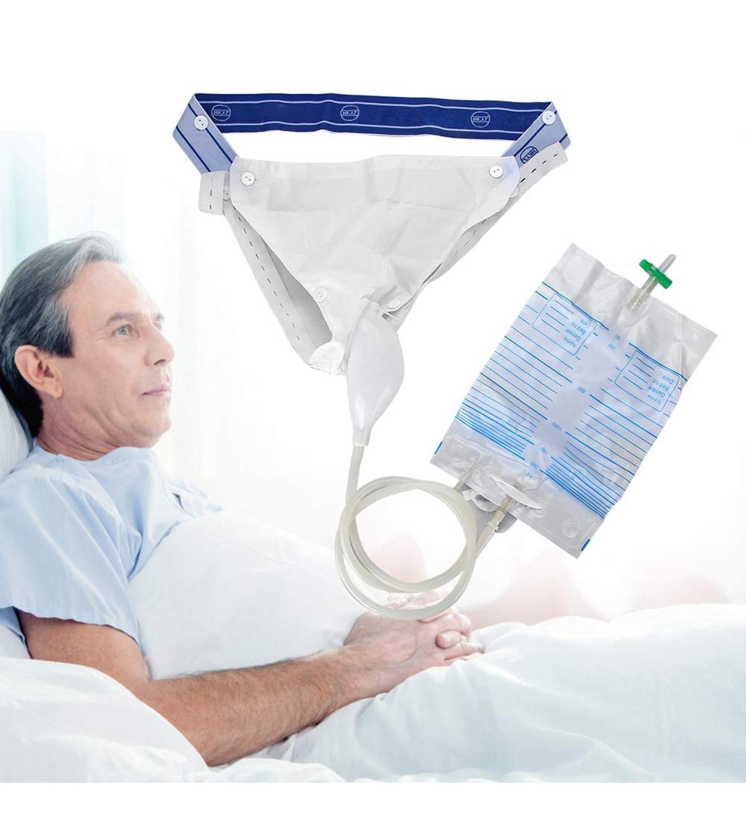 Silicone Urine Collector for Men - Includes 2 Catheter Bags | Ideal for Elderly & Healthcare Use - Buy Online on GoSupps.com