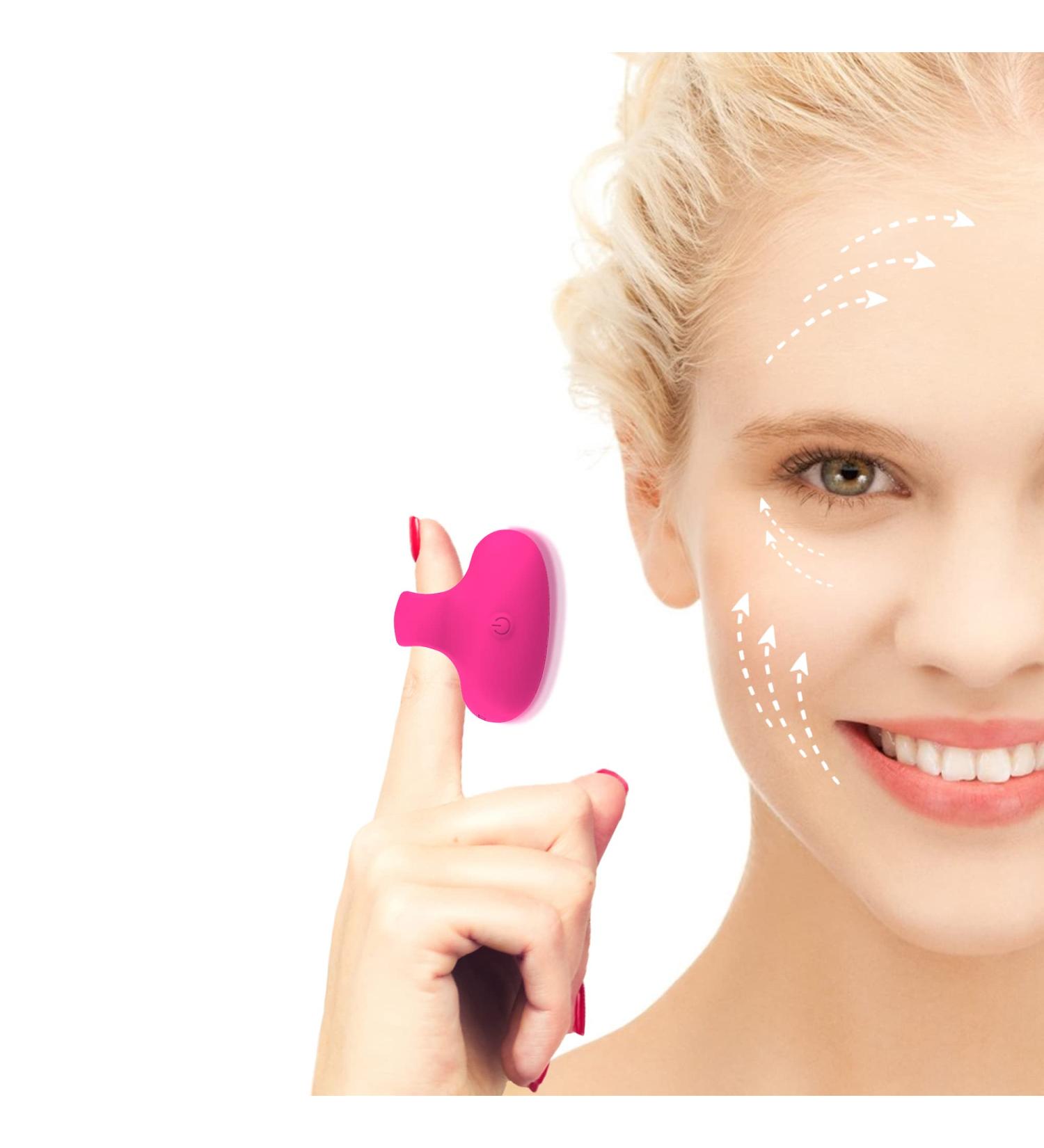 MaeDouy Mini Facial & Eye Skin Care Tools - Portable Vibrating USB Rechargeable Massager for Tightening, Anti-aging, and Relaxing Eyes - Rose - Buy Online on GoSupps.com