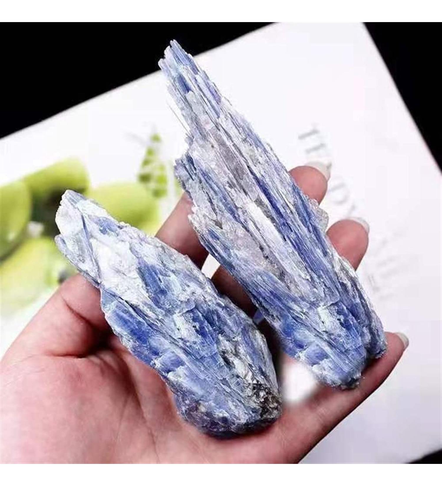 Collection 1pc 150g-230g Natural Rough Blue Kyanite Quartz Raw Stone for Specimen Decoration - Buy Online on GoSupps.com
