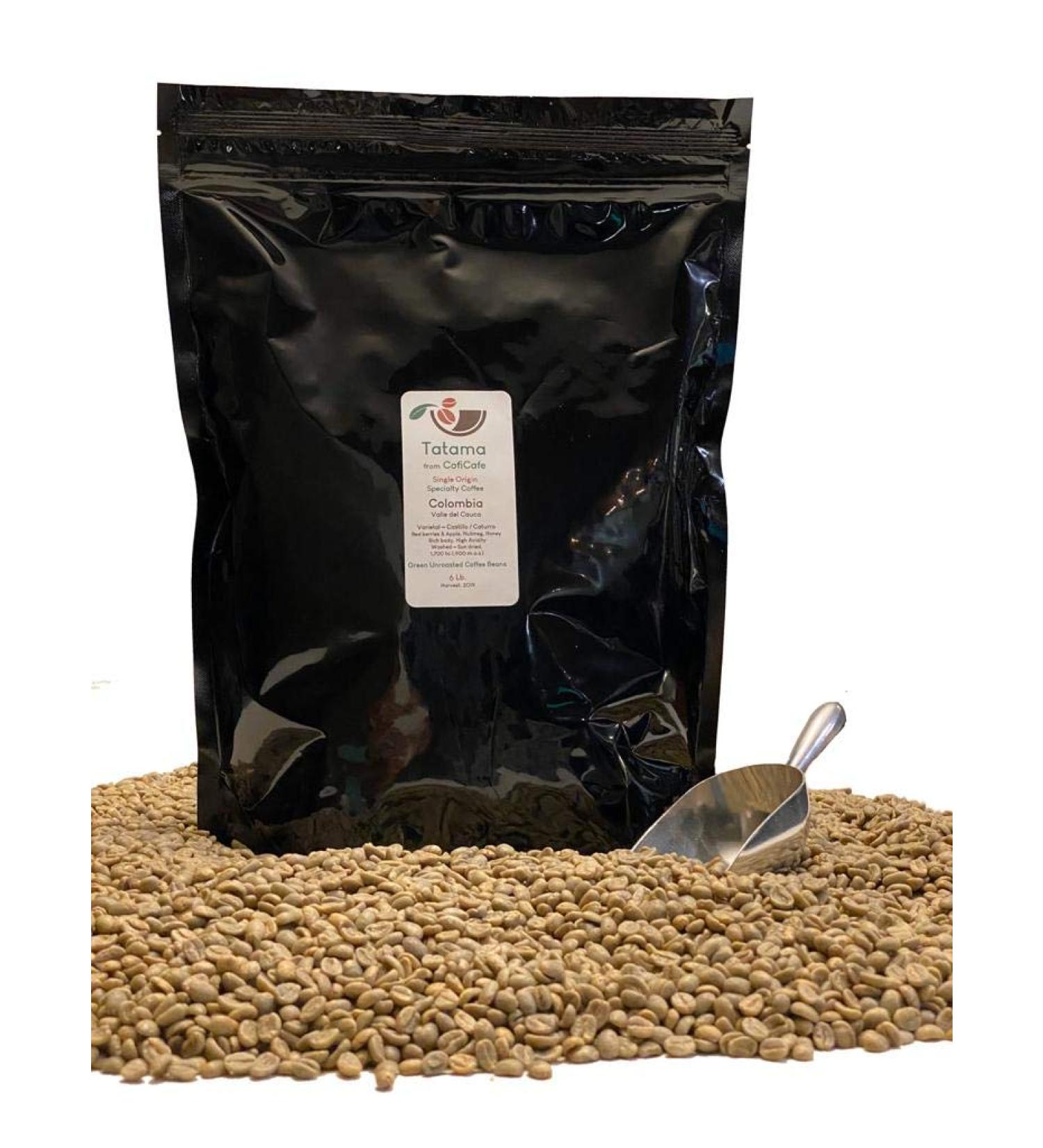 CofiCafe 6 Lbs Specialty Colombian Unroasted Green Coffee - Tatama Valle del Cauca (SCA 87) - Buy Online on GoSupps.com