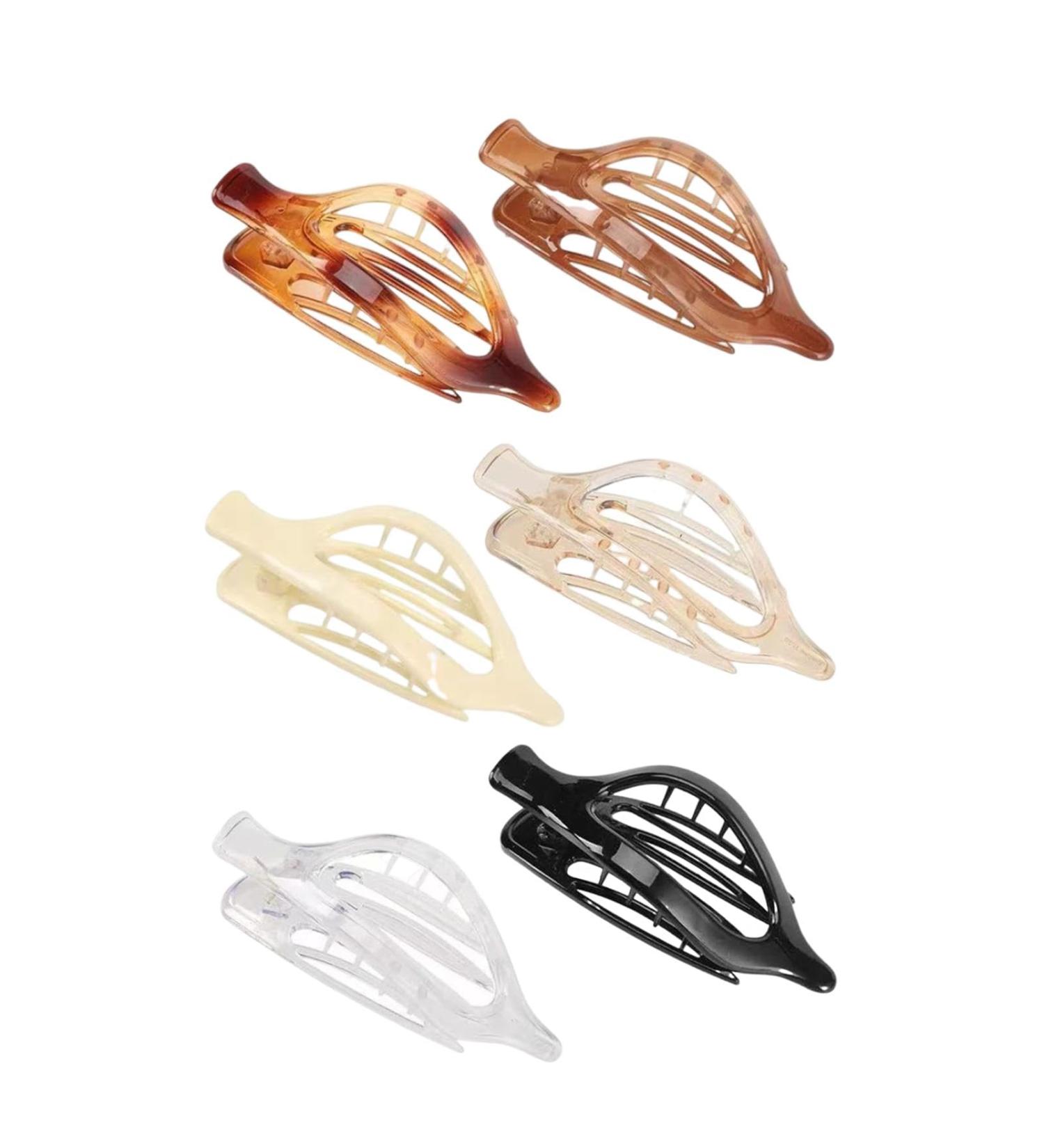 Duck Billed Hair Clips | Vintage French Design Side Slid Hairpin Retro No Slip Grip Hair Claw Clips Ultra Light Oval Barrette Jaw Clips Hair Accessories for Women Girls Transparent color - Buy Online on GoSupps.com