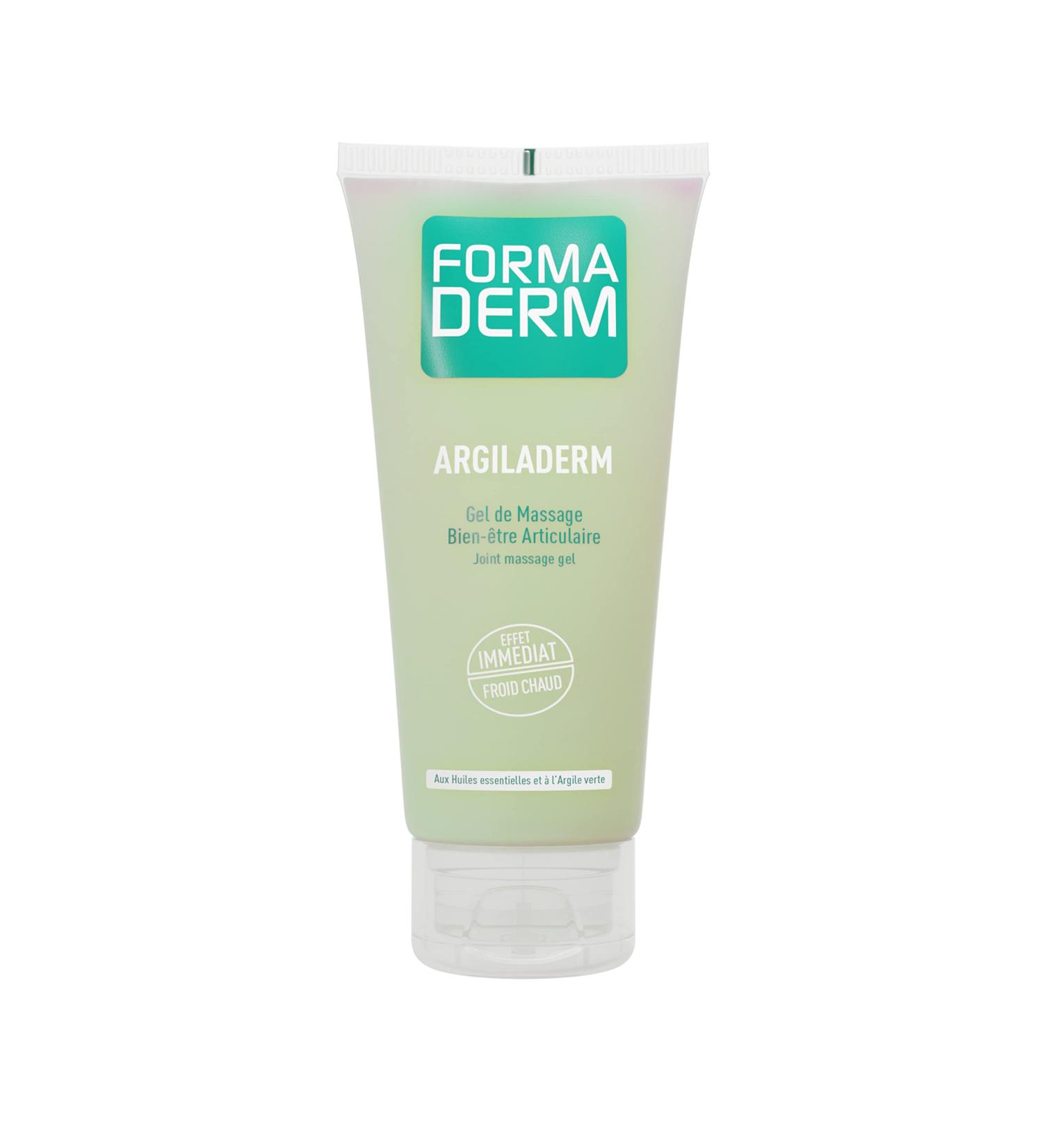 Formaderm - Argiladerm 100 ml Gel Massage l'Argile Verte Huiles Essentielles Extraits de Plantes - Effet Froid Chaud Imm diat - Soulage les Douleurs Articulaires et Musculaires 100 ml (Lot de 1) - Buy Online on GoSupps.com