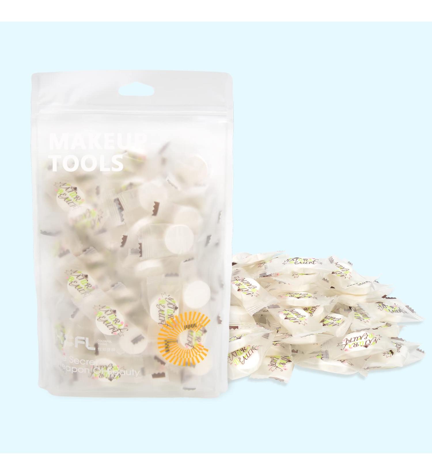 100PCS DIY Facial Mask Sheets - Compressed Cotton for Skin Care & Makeup | SADYFON with Mask Bowl & Candy Packaging - Buy Online on GoSupps.com