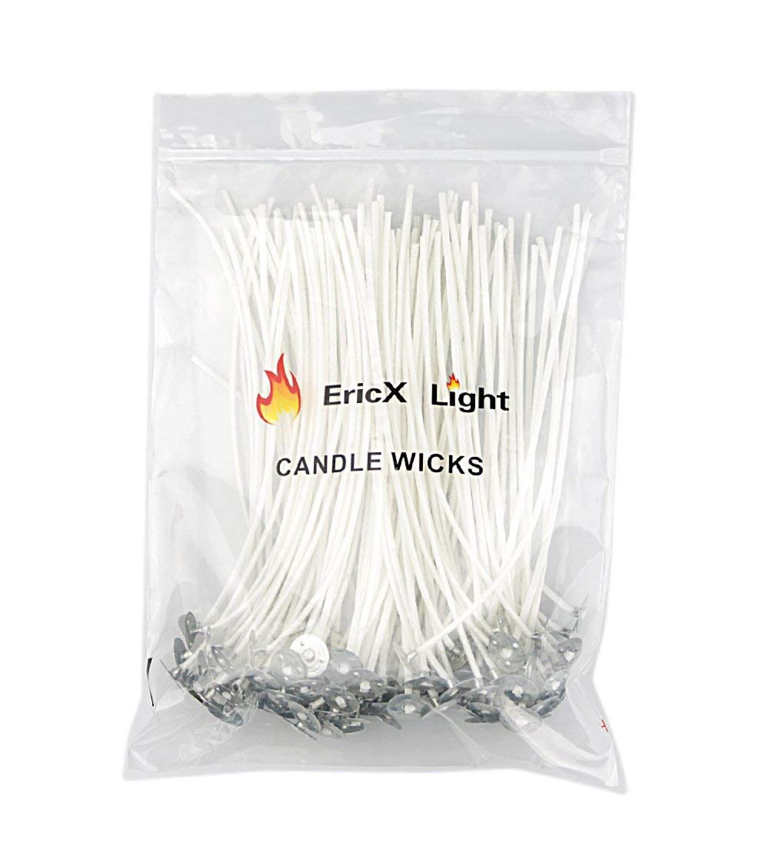 EricX Light 100 Piece Pre-Waxed Cotton Candle Wick for DIY Candle Making - Buy Online on GoSupps.com