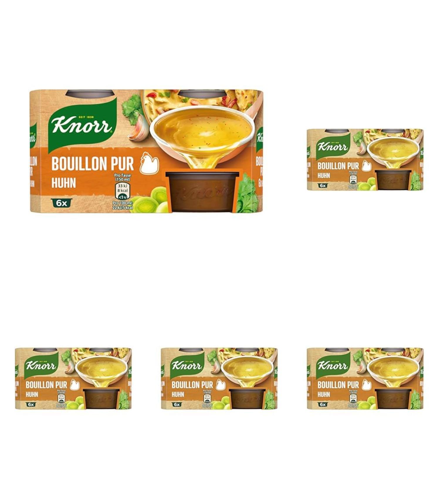 Buy Knorr Bouillon Pur Chicken - 6x28g (Pack of 5) | Delicious & Flavorful Chicken Bouillon | International Shipping Available - Buy Online on GoSupps.com