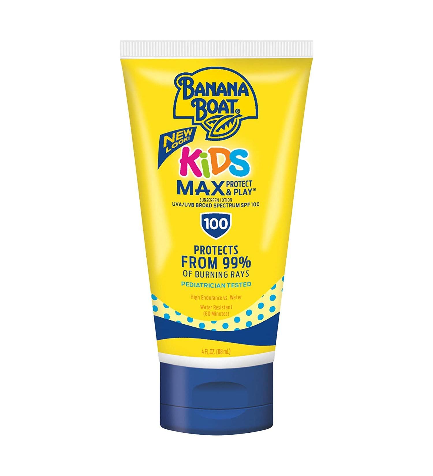 Banana Boat Kids Sunblock Lotion SPF 100, Unscented, 4 oz - High Protection Sunscreen - Buy Online on GoSupps.com