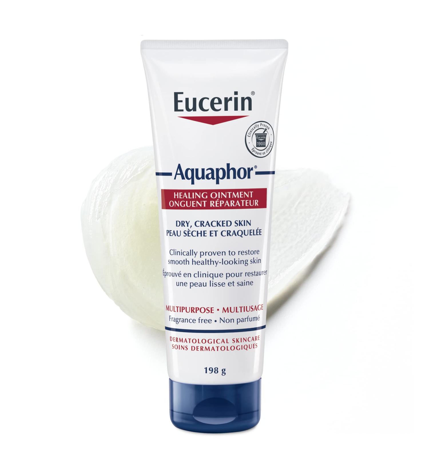 EUCERIN AQUAPHOR Healing Ointment Multipurpose Ointment for Dry Cracked Skin Chafing Cuticle Care Fragrance Free Non Greasy and Non Comedogenic Body Moisturizer Dermatological Skin Care 198g Unscented 198 g (Pack of 1) - Buy Online on GoSupps.com