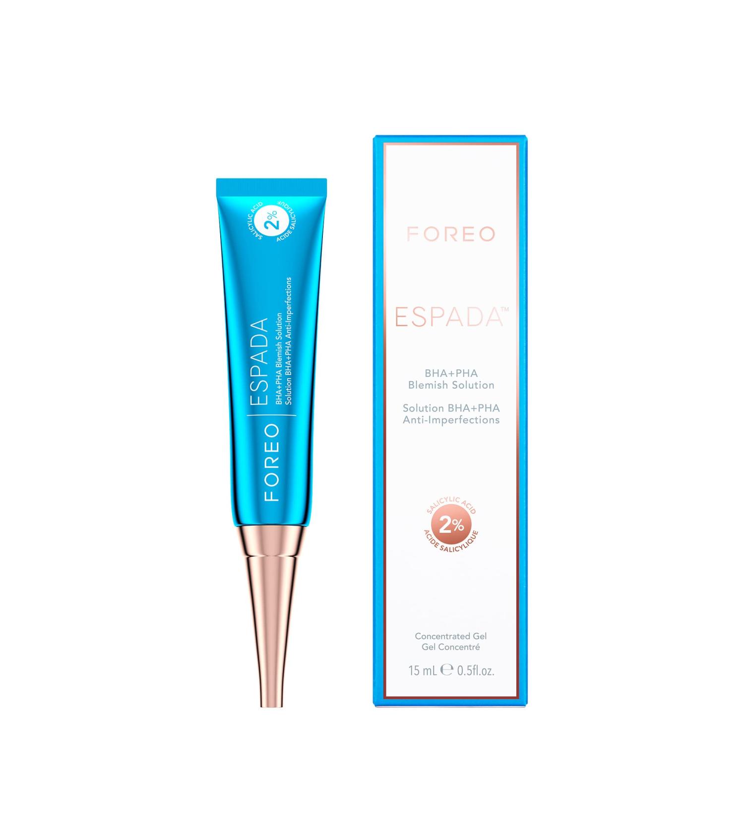 FOREO ESPADA BHA+PHA Blemish Solution | Acne & Blackhead Remover with Salicylic Acid & Niacinamide | Cruelty-Free & Vegan | 0.5 fl. Oz - Buy Online on GoSupps.com