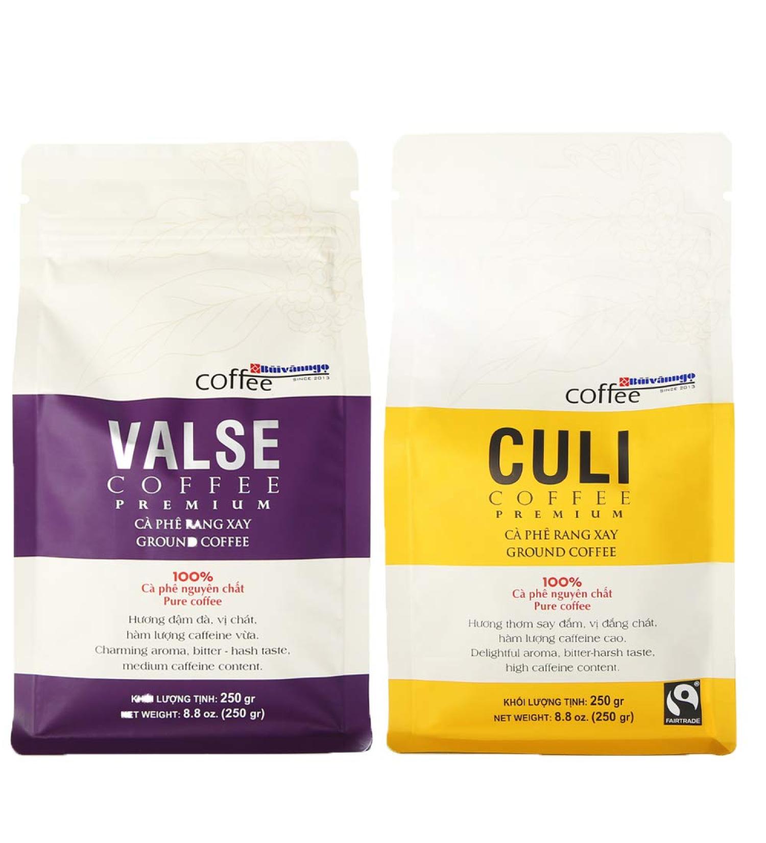 Buivanngo Coffee | BVN Coffee | Bui Van NGO Coffee - CULI and VALSE Premium Ground Coffee - 8.8 oz (250 g) ( Pack of 2) - Buy Online on GoSupps.com
